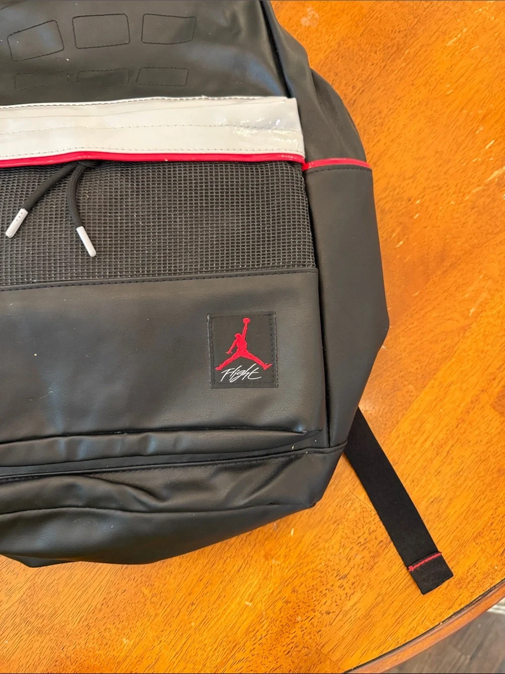 Jordan Black Backpack with Red and Gray Accents